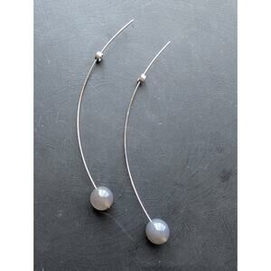Artsy Sterling Silver Edgy Modernist Earrings